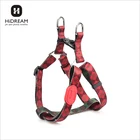 HiDREAM Durable High Quality Polyester Fashion dog harness pet Classic Red PlaidChristmas Dog Harness