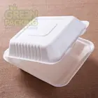 sugarcane biodegradable food packaging size 6'x6'x3'' unbleached