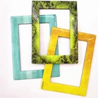 Hot Selling Colorful Rubber Epoxy Square Photo Frame Fridge Magnet For Home Decoration
