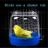 Birds bath tubs bathing splash-proof shower box parrot