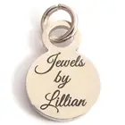 Factory wholesale round shape custom logo metal tags