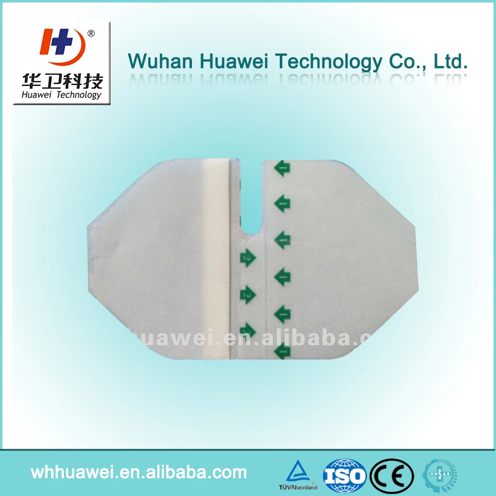 Medical I.V. cannula fixing transparent dressing