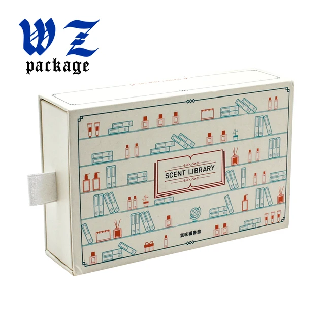 luxury handmade paper drawer gift packaging box with color