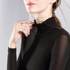Stylish Casual Long-Sleeved Lace Slim Women Top And T-Shirt