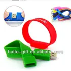 HT gift--Promotional soft rubber usb flash disk wristband