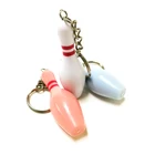 Oempromo Colorful Plastic Bowling pin keychain