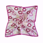 Wholesale China Newest Custom Made Lady Printed Twill Hand Rolled Indian Silk Scarf Women Silk Satin Scarf