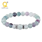 fluorite stone bead bracelet 2018 custom jewellery daily wear bangle