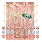 Umiss Rose Gold Color 21 Birthday Party Supplies