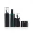 Hot seller plastic PET cosmetic bottle and jar container set for skincare