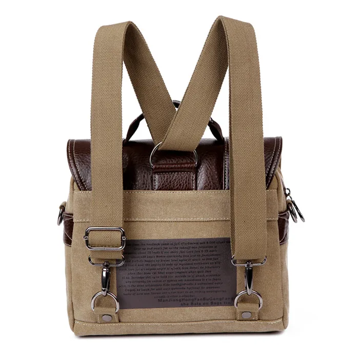 Online shopping retro canvas leather messenger shoulder bag men