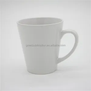 promotional 11oz v shape ceramic coffee mug,tea cup with custom