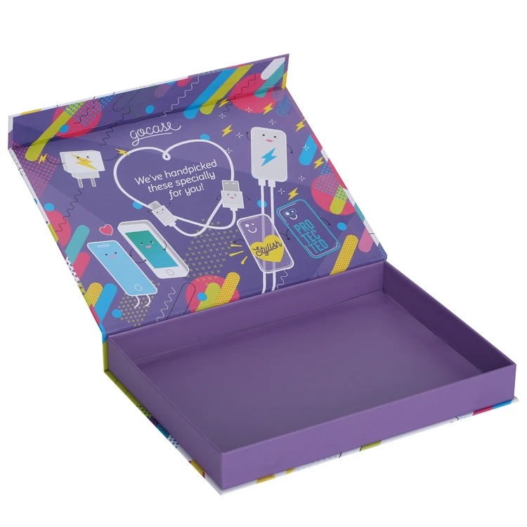 high quality craft book shape gift paper box for phone case