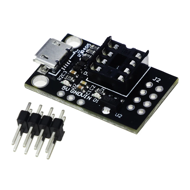 Pluggable Development Board For ATtiny13A//ATtiny25//ATtiny45//ATtiny85 Programming Editor Micro Usb Power Connector