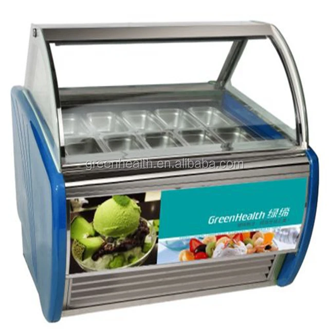 sliding door ice cream freezer