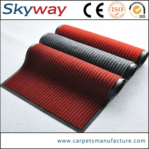 High quality pvc floor polyester velveteen embossing door mat