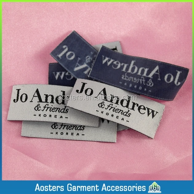 wholesale custom logo woven clothes labels iron on label for