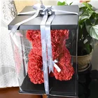 Custom design plastic transparent PVC clear rose flower blooming cake packing box