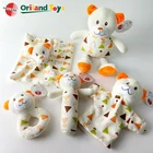 super soft velboa plush new born newborn baby gift sets toys bear pattern