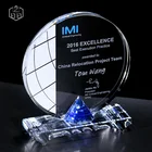 Luxury Creative Customize Blank 1st Prize Shields Awards Gifts Souvenir, K9 Crystal Diamond Award Trophy