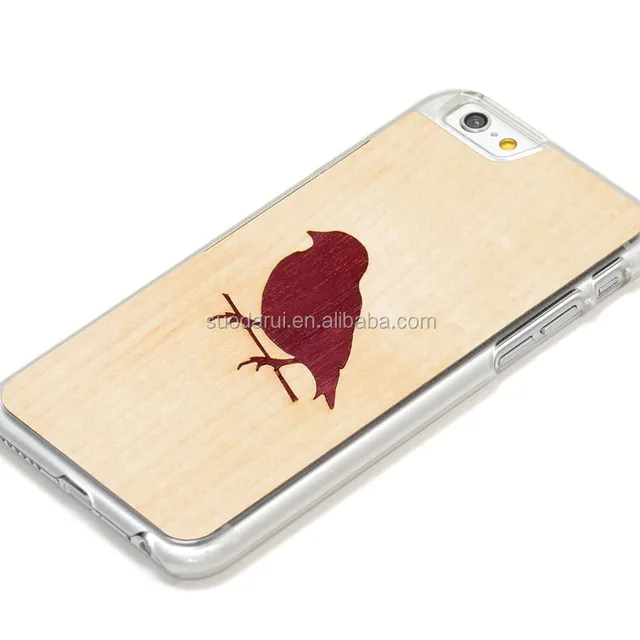 cute mobile phone wood leather skin hard back covers for iphone