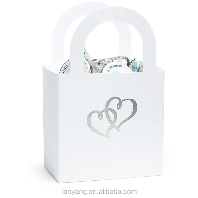 white wedding favour favor sweet candy cake gift boxes bags