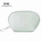 Shell Shaped PU Leather Branded Small Clutch Pouch Makeup Cosmetic Zipper Bag For Travel