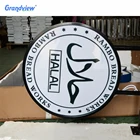 custom double sides outdoor advertising round led lightbox street light box