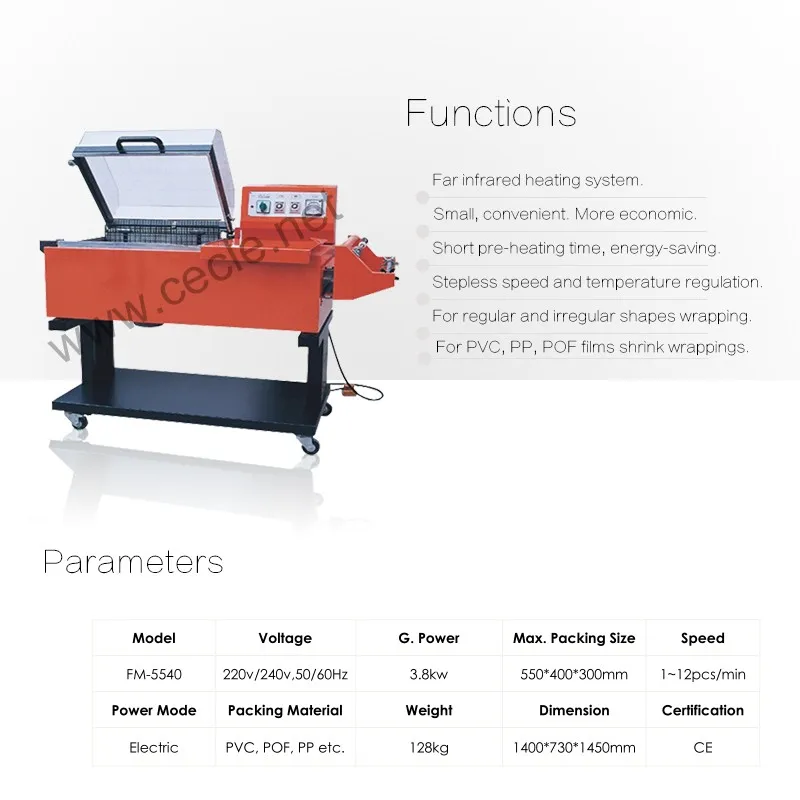 Fm5540 Nice Popular Manual Gloves Shrink Wrap Machine For Cakes Buy