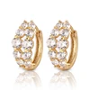 Wholesale Newest design Fashion round 18K gold plated CZ earrings designs for girls