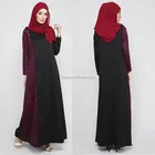 Newest Cotton With Chiffon Fabric Kaftan Dress Dubai Abaya