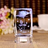 3d Laser Engraved Crystal Cube Rose Flowers Souvenir 3d Laser Crystal Engraving Business Gift