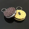 Small gift wholesale cartoon simulation biscuit flashlight led light biscuits key chain pendant