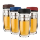 High-grade double wall portable business ideas tumbler glass filter office cup bottles mugs double glass tea cup