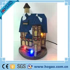 OEM Cheap Price Resin Crafts Lighted Christmas village with light House