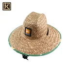 JAKIJAYI Australia straw hat customized logo natural grass summer wide brim straw cowboy hat with ribbon and rope