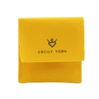 Custom Printed Velvet Envelop Button snap jewelry pouch with logo