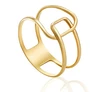 Plain Personalized 14K Gold Plated Engagement Ring for Women