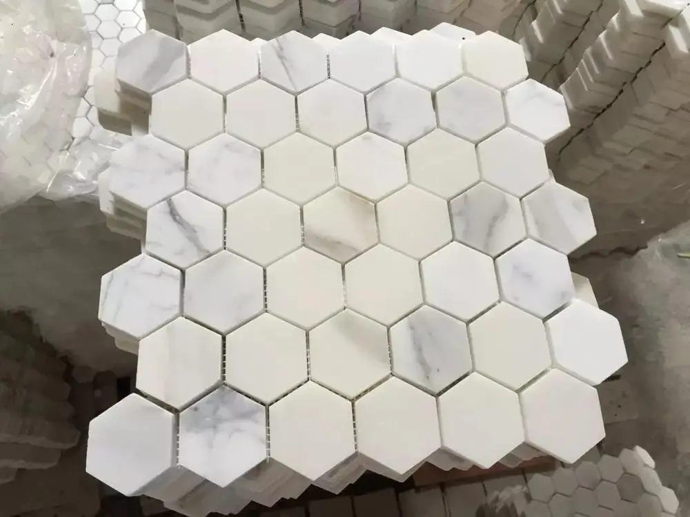 Farbige Sechseck Mosaik Marmor Badezimmer Bodenfliese - Buy Farbige