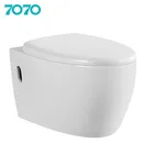 Round Shape Sanitary Ware Wall Hanging UF Seat Cover Toilet