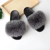 faux fur platform sandal flat fur sandal rabbit fur sandal