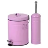 bathroom set color match pedal bin and toilet brush