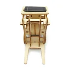 Solar Car Wooden Toy Car Wooden Forklift Puzzle Solar Powered Toy Car