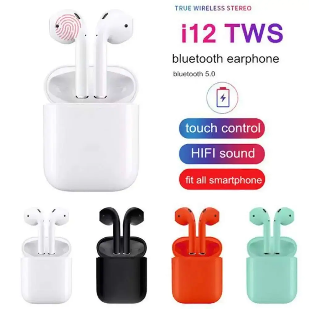 Thailand India Colombia Different Quality i12 Wireless Headset TWS Bluetooths Earbuds12 hours High Bass Music Headphones - ANKUX.COM
