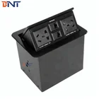 Brushed Aluminum Pop Up Tabletop Power Socket With RJ45 Network