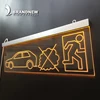 New Style Factory Supply Waterproof Acrylic Plate Emergency LED Hanging Exit Plate Sign