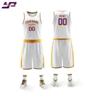 custom mens reversible basketball jersey/basketball uniform full sets china