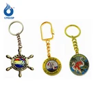 zinc alloy gold plated Florida souvenir keychain