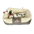 Wholesale OEM Available Custom Logo Promotional Grey Foldable Luxury Sofa Large Pet Dog Bed