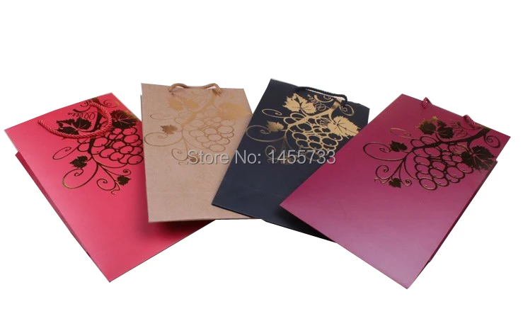 1 bottle paper wine gift bags/ paper bags/wine packaging bags